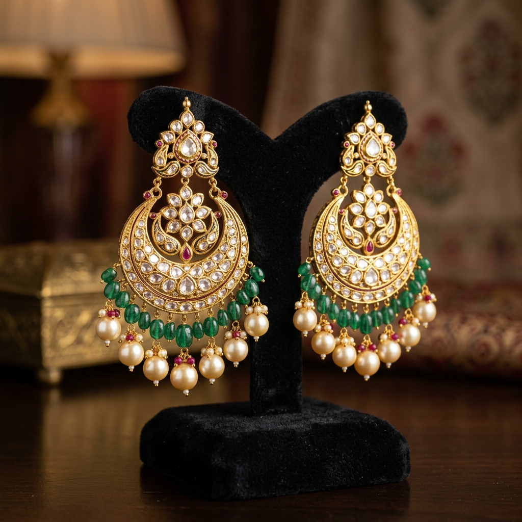 Polki Jhumkas